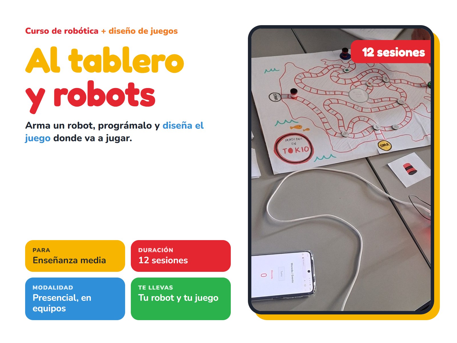 Al tablero y Robots