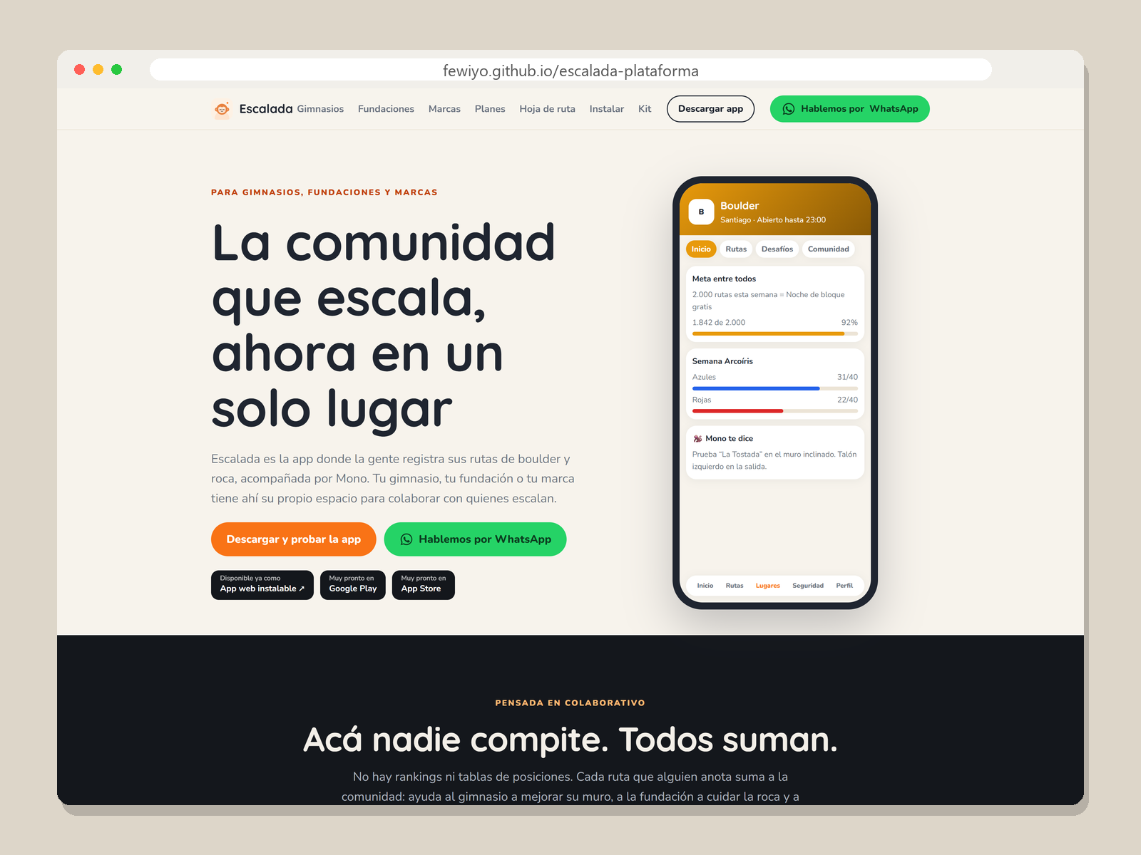 App Escalada