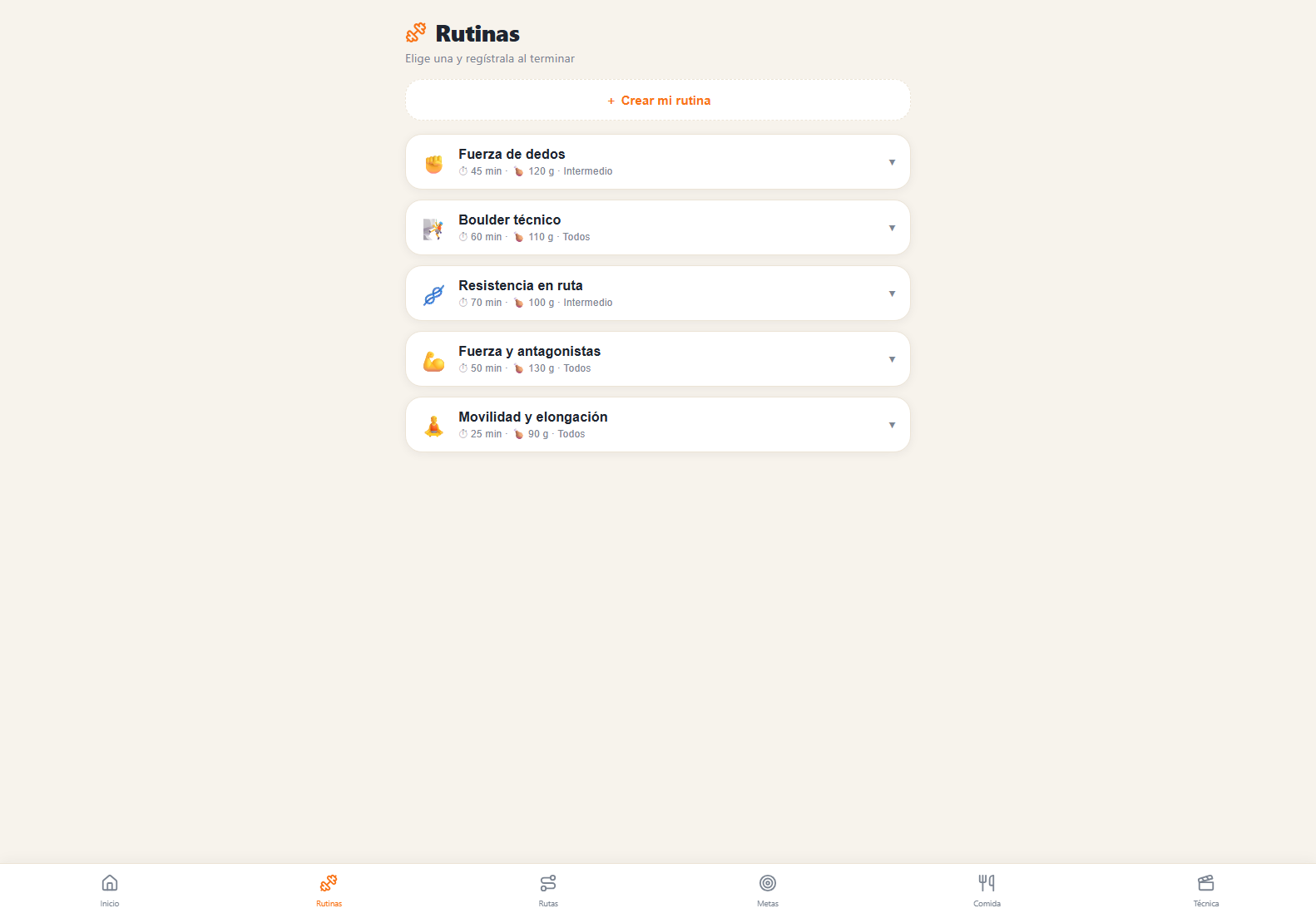 App Escalada