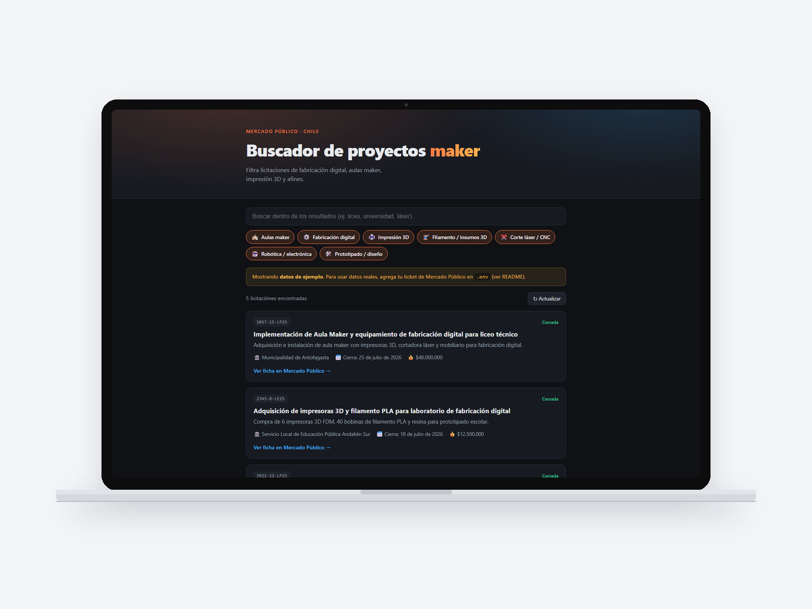 Buscador Mercado Público
