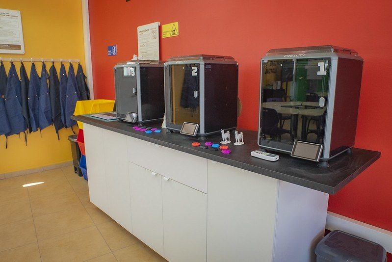 La zona de impresión 3D.