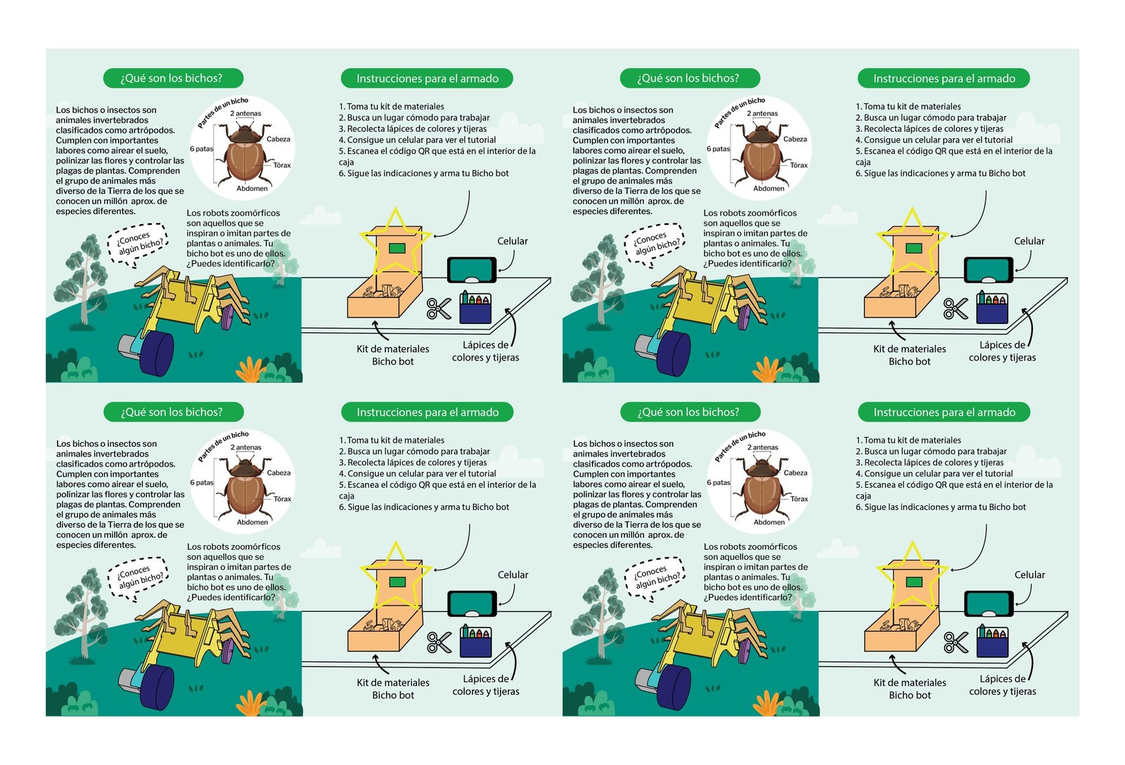 The activity sheet, printed in tabloid size.