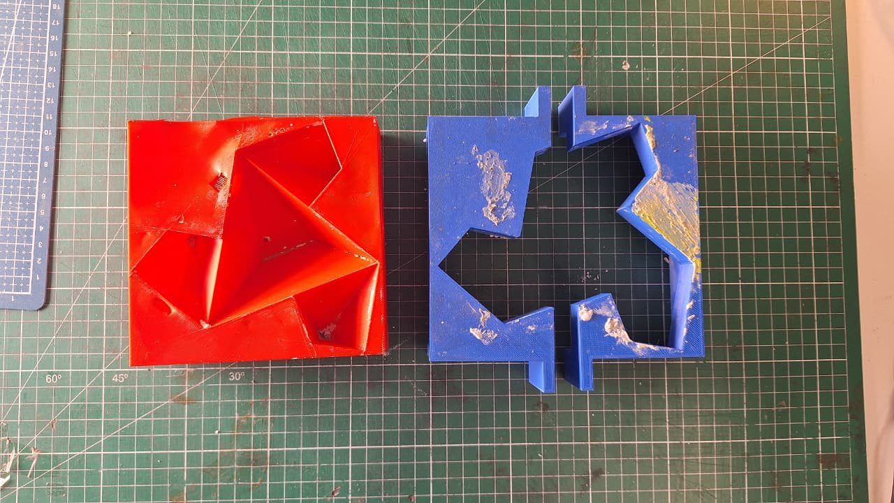Los moldes impresos en 3D.