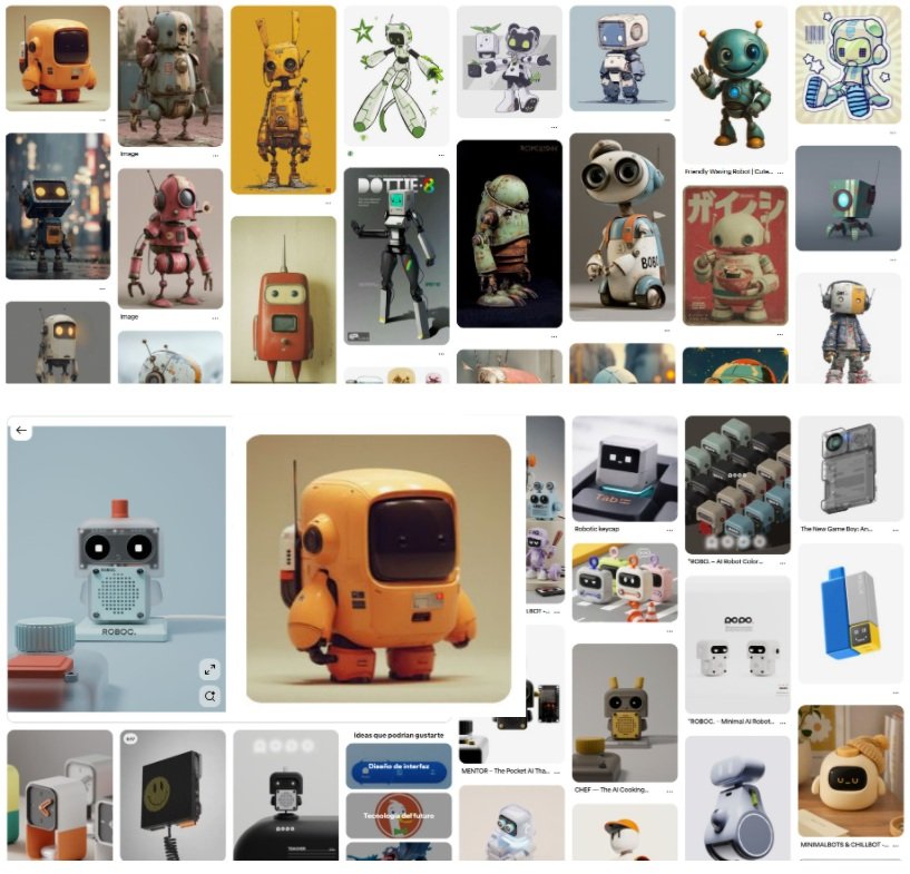 Moodboard de exploración formal. Imágenes de referencia reunidas en Pinterest, de sus respectivos autores.